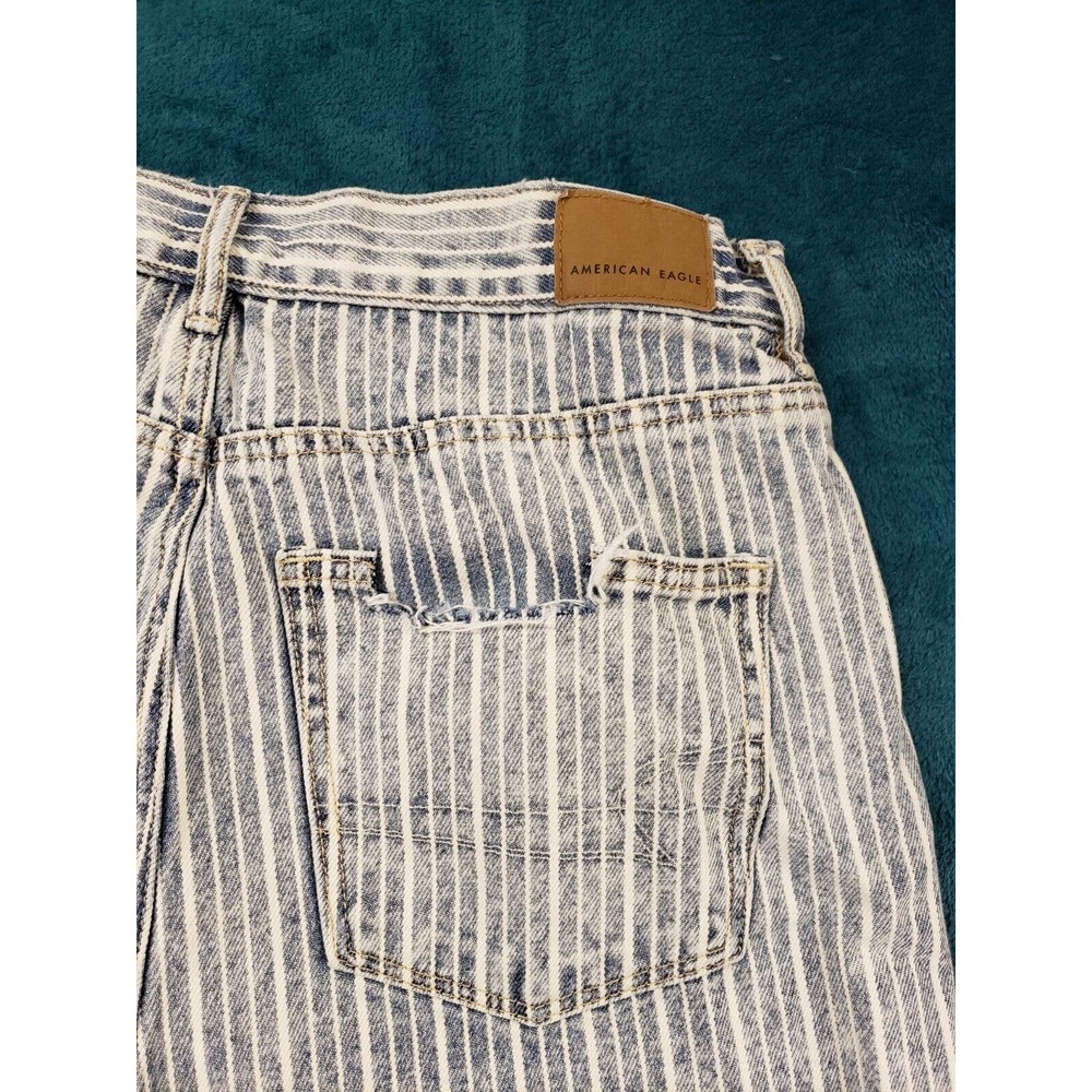 American Eagle Womens Blue Boyfriend Jean Shorts Size 4 Ladies Denim 100% Cotton - Picture 10 of 11